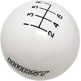 C5 Corvette Shift Knob - Hurst Logo w/6 Speed Pattern 2.25" Classic Style for all 1997-2004 C5 &amp; Z06 Corvettes (White)