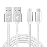 2 Pack 6Ft Extra Long 2.1A Rapid Micro USB Cable Quick Fast Charging for Kindle fire Hd, Hdx, Samsung Galaxy S7 Edge/S6/S5,Note 5/4,LG G4,Motorola Moto E5 G5 Play,PS4 Controller,Android Phone Tablet