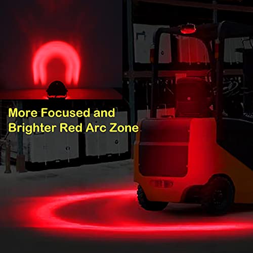 Fuguang 5.4Inch LED Forklift Arch Safety Light Red 25W DC10-80V Arc Zone Safety Lights 1PCS