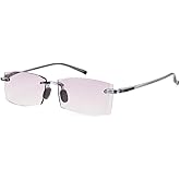 TERAISE Rimless Reading Glasses Comfortable Lightweight Frameless Reader Men Women Blue Light Blocking Computer Eyeglasses
