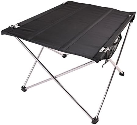Victrax Camping Table Ultralight Folding Portable Compact Roll Up Picnic Table with Carrying Bag (Silver)