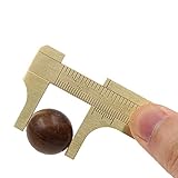 Kocome Mini Brass Sliding 80mm Gauge Vernier Bead Wire Jewelry Measuring Pocket Caliper (Double Scale)