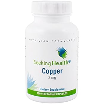 Copper | Provides 2 mg of Copper per serving | 100 Vegetarian Capsules | Non-GMO | Free of Magnesium Stearate | Physician Formulated | Seeking Health
