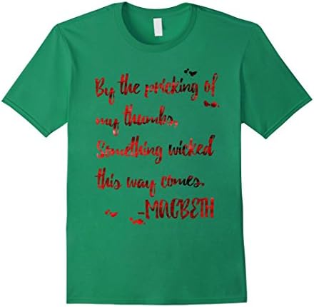 Mens Will Shakespeare Inspired Macbeth T-Shirt. Macbeth Play Tee Medium Kelly Green