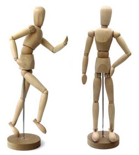 Modello di manichino per artista, 11,8 pollici Manichino in legno per artisti Manichino snodato Articolazioni flessibili del corpo Figur umana Modello di burattino Manichino in
