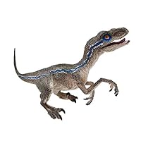 Theshy Blue Velociraptor Dinosaur Action Figure Animal Model Toy Collector Dinosaur Doll Gift for Kid