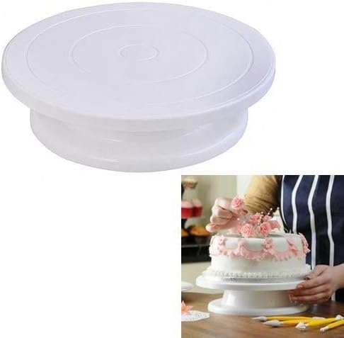 YooGer 28cm Cake Decorating Rotating Turntable Icing Kitchen Display Platform Sta