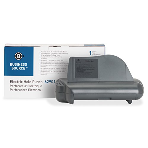 Business Source Desktop Hole Punches Powered Multi-Hole Paper Punch (62901)