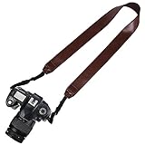 Elvam Camera Neck Shoulder Belt Strap Compatible w Nikon,Canon,Sony,Olympus,Kodak,Pentax ETC DSLR/SLR, Dark Brown