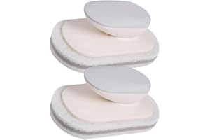 VICASKY 2PCS Kitchen Sponge Scrubbers with Handle, Cleaning Table Brush Abrasive Sponge Washing Tool for Kitchen and Bathroom