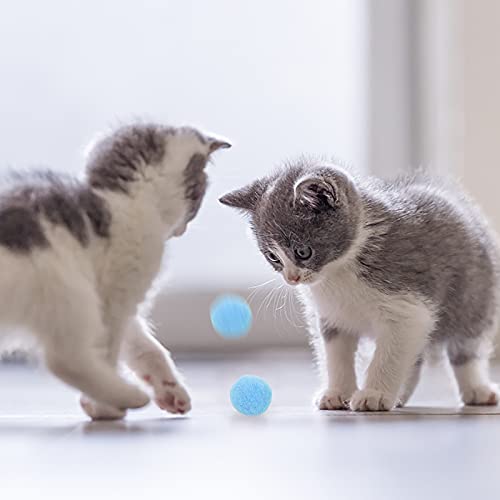 thumbnail image 2 of 9Pcs Cat Pom Pom Balls With Bells - 2 Inch Soft Yarn Balls For Indoor Cats 2 of 13