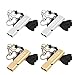 MEZOOM 4 Pcs Emergency Survival Whistles Metal Double Tubes Reused Referee Coaches Whistle with Lanyard and Key Ring for Camping Hiking Hunting Pet Training