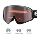 Enkeeo Motorcycle Goggles Anti-Scratch Cycling Googles Dust Proof Bendable Eyewear with Padded Soft Foam, Adjustable Strap for Adults' Cycling Skiing Climbing Shooting (Orange Lens)