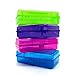 Emraw assorted colors Multipurpose school pencil box - Glitter Bright Color Box Pencil Case With Snap Close long lasting pencils school case math pencil box Pencil Case assorted colors (4-Pack)