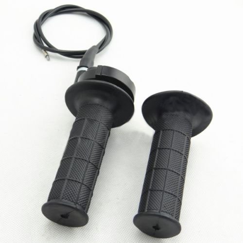 ZFEÂ® Black Throttle Handle Grips For MINI Dirt Pocket Bike ATV 110cc 125cc