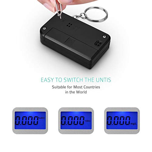 Itlovely Alcohol Breathalyser Portable Sensitive Breath Tester Accurate Digital Display LCD Lights Convenient Lightweight Pocket Size
