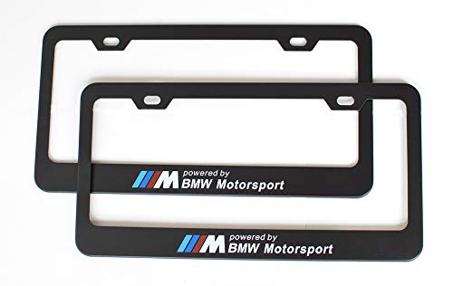 2pcs M Sports Motorsport Logo License Plate Frame Frame,Applicable to US Standard car License Frame for BWM-Motorsport