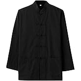 ZooBoo Traditional Long Sleeve Tang Kung Fu Uniform Men's Shirt