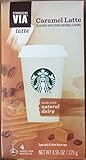 Starbucks Via Caramel Latte 4 Packets (Pack of 1)