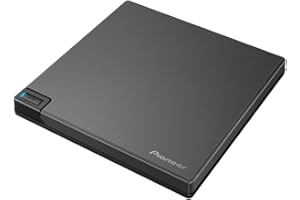 Pioneer Electronics BDR-XD08 USB 3.2 Gen1 Slim Portable Blu-Ray BD/DVD/CD Writer, Misty Black