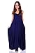 Simply Ravishing Rayon Span Maxi Boho Harem Spaghetti Strap Dress (Size: Small - 5X), 1X, Navy