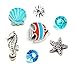Cherityne Sea Life Themed Set of 7 Floating Charm for Locket Pendants