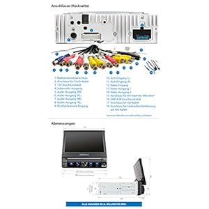 XOMAX XM-D761 Autoradio con mirrorlink, vivavoce bluetooth, schermo touch screen 7 pollici / 18 cm, RDS, DVD/CD, USB, SD… - immagine 4