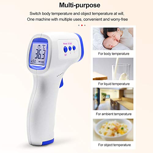 LOCEN Forehead Ear Thermometer Digital Medical Infrared Body Temporal Thermometer for Baby Kid Adult