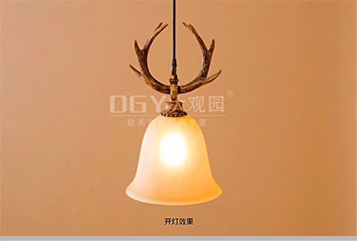 Leihongthebox Premium Modern Retro Style Ceiling Lamp Shade Wide Industrial Pendant Light Featuring Antler chandeliers, 2646cm