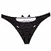 FEESHOW Men's Stretchy Pouch Bikini Thongs Tuxedo Bow Tie Underwear Costumes Black White X-Large(Waistline 24.5-35.5