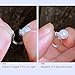 2 Pairs Invisible Clip on Earrings for Women - 8mm Shell Pearl Studs and 4mm Clear Cz Clip Ons for Non Pierced Ears