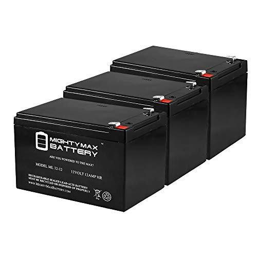 Mighty Max Battery 12V 12AH Battery Replacement for APC Back-UPS ES BE750-CN - 3 Pack Brand Product
