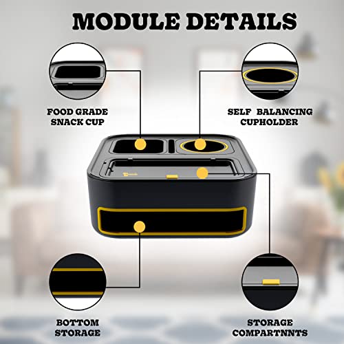 TConsole Sofa Tray, Couch Arm Table, Cup Holder, Self Balancing, Couch