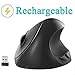 Vertical Mouse, 7Lucky Small Rechargeable Ergonomic Wireless Mouse 2.4GHz High Precision Optical Mice : 3 Adjustable DPI Levels, 6 Buttons for PC, Desktop, Laptop,【for Small Hands】- Black