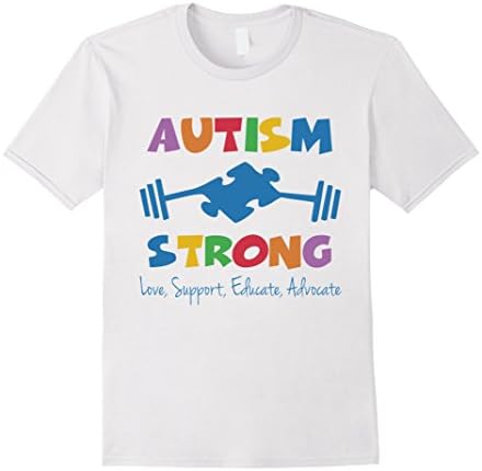 Mens Autism Tshirt - Autism Awareness T shirt For Mom / Dad/ Kid XL White