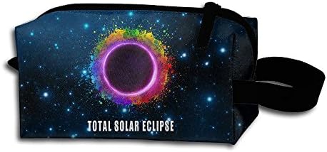 Colorful Total Solar Eclipse Travel Cosmetic Bag Portable Organizer Multifuncition Handbag