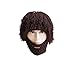 Tinksky Wig Beard Hats Knit Beard Mask Warm Winter Caps Funny Mask Beanie christmas gift for Men Women (Brown)