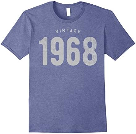 Mens 50th Birthday Gifts For Men &amp; Women - Vintage 1967 T-Shirt 2XL Heather Blue