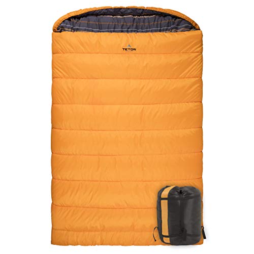 TETON Sports Mammoth 0F Queen-Size Double Sleeping Bag; Warm and Comfortable for Family Camping