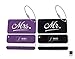 Wedding and Anniversary Gift - Elegant Mr Mrs Luggage Tags with Nice Metal Finish (Now in Pink or Purple)