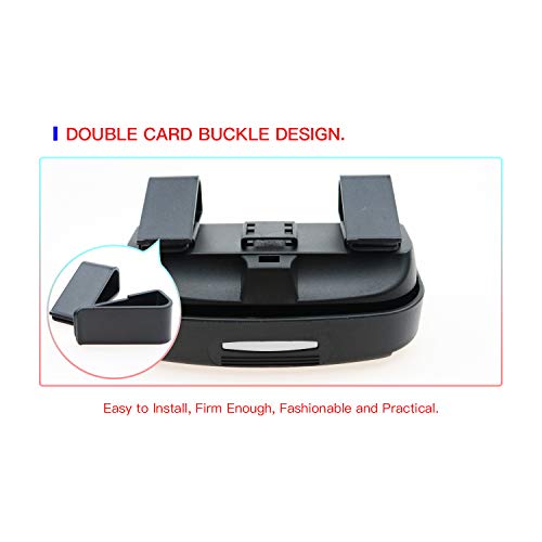 LFOTPP Universal Car Sunglasses Sun Glass Holder Case Eyeglasses Storage Box,Interior Accessories Autos Parts (Black B Style)