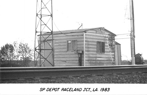 Raceland Jct Louisiana 1983 Southern Pacific train depot real photo pc Y6495