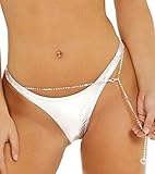 Women Sexy Heart-shaped Beach Bikini Crystal Dance Silver Belly Chain Body Chain Jewelry