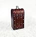 Twine Antique Wooden Decorative Box with Lid and Handle, Wine Accessory Sets, Wood, Faux Leather, Brass Accents, 2 Bottle