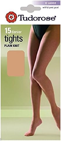 3, 6, 12 Pairs Tudorose 15 Denier Plain Knit Tights M, L, XL 14 Colours