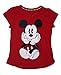 Disney Mickey Mouse SITTING Junior Pajama T Shirt Top -Red