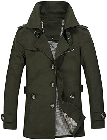 Men Long Jacket Spring Autumn Korean Men Slim Cotton Casual Windbreaker Men's Long Coat Jacket