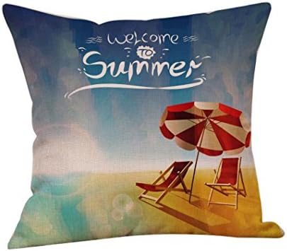 Sikye Summer Beach Style Pillow Case Sofa Home Decor Cushion Cover 18" x 18" (C)