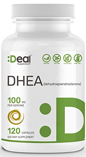 Extra Strength DHEA 100mg, 120 Capsules, Support Weight Management, Energy Production, Healthy Hormonal Levels and Metabolism, Non-GMO, Made in USA