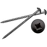 Mid America Painted Screws for Vinyl Shutters (018 Tuxedo Gray, Bag of 12)
